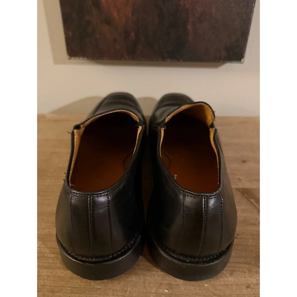 Allen Edmonds Mens Black Leather Slip On Loafers Square Toe Dress Shoes 13 B 500